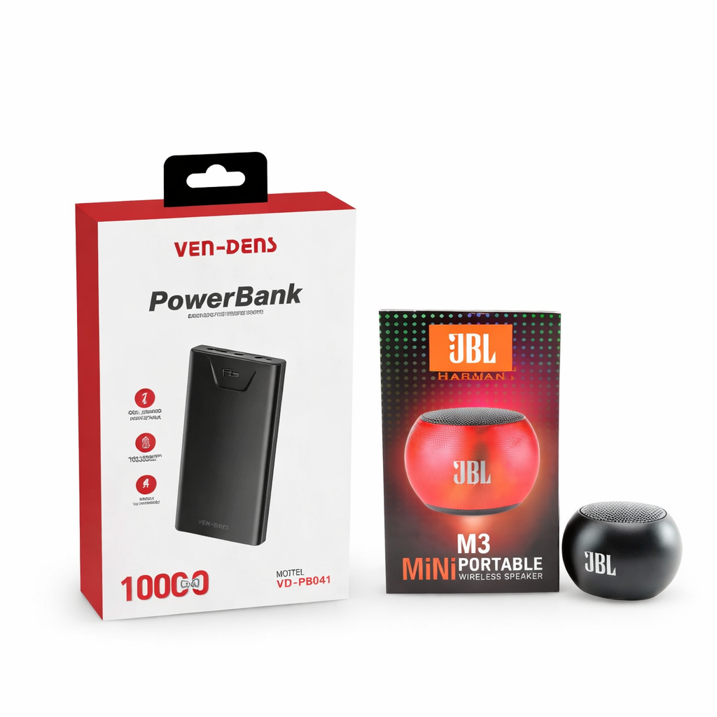 🔥 VEN-DENS Power Bank + JBL M3 Mini Speaker Combo 🎁 thumbnail 3